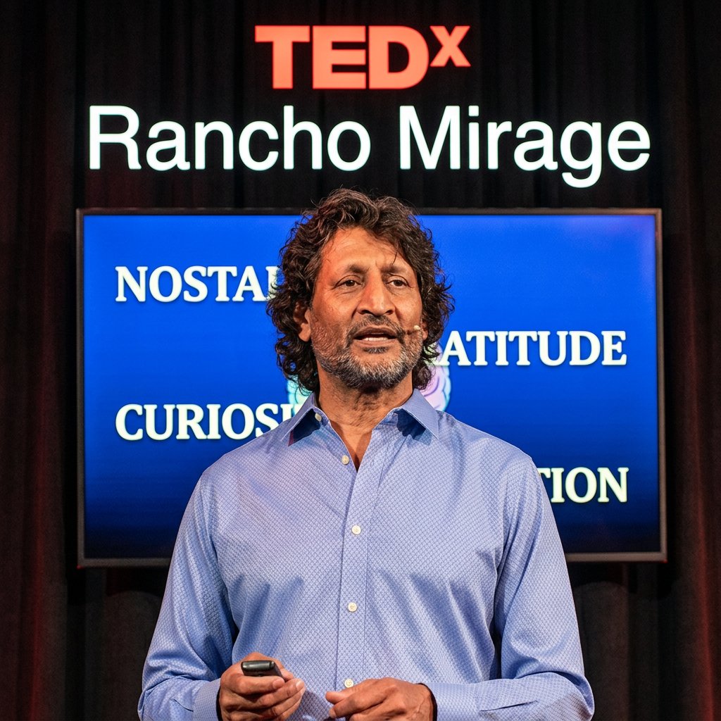 Sat Singh speaking at TEDx Rancho Mirage, August 2025